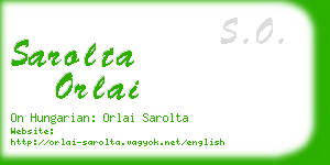 sarolta orlai business card